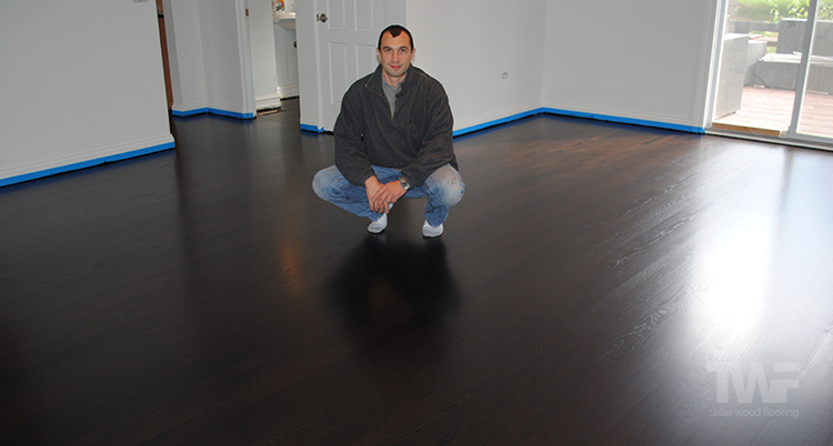 Dark Stained Hardwood Floor