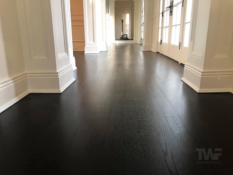 Dark black stained Oak