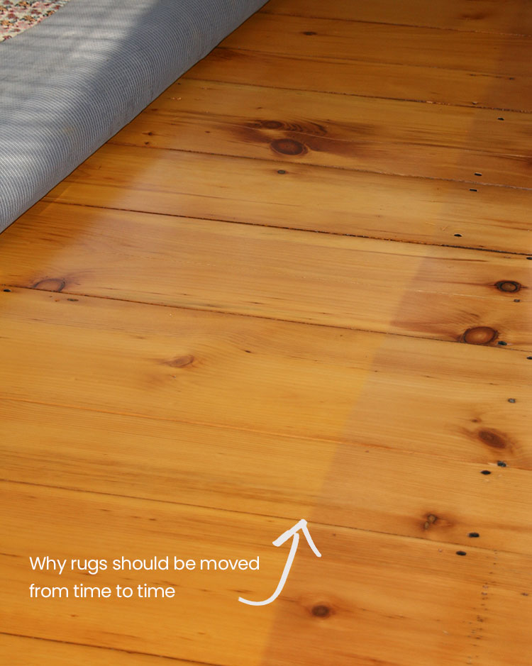 How to Remove Marks on Hardwood Floor from Rug Pad? : r/Flooring