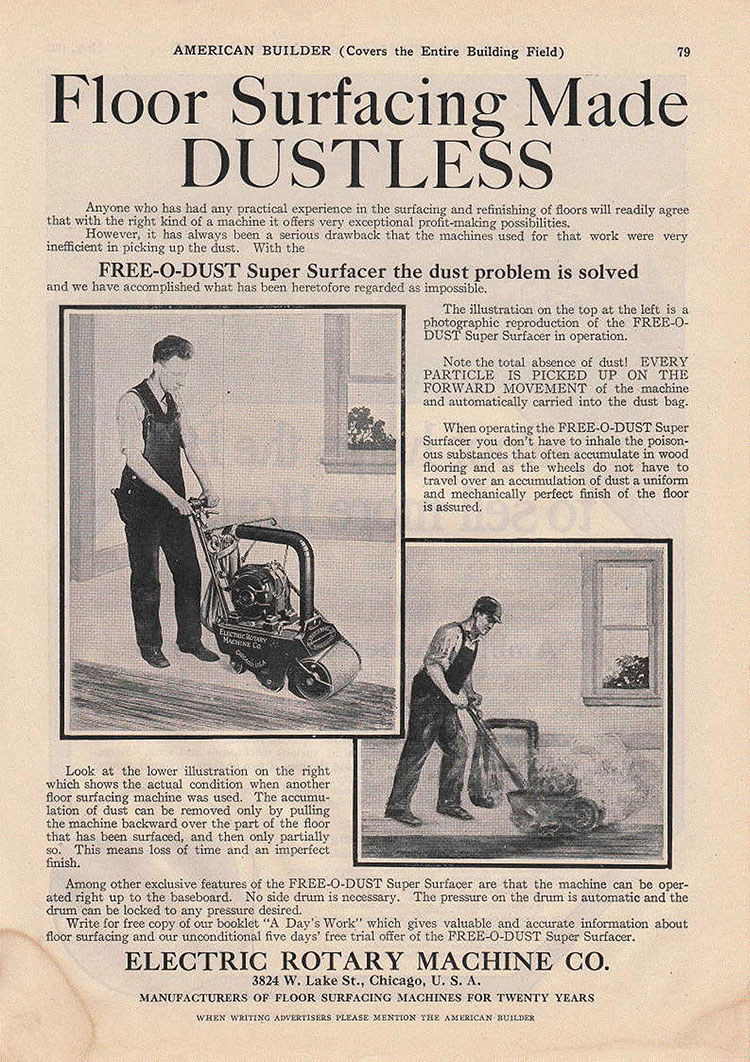 Vintage Dustless Floor Sanding Ad