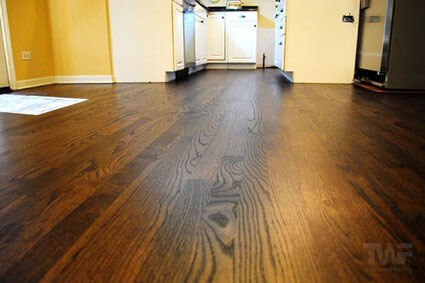 Ebony hardwood floor with hardwax oil
