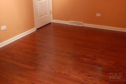 After - Bedroom in Naperville sanded, stained and finished