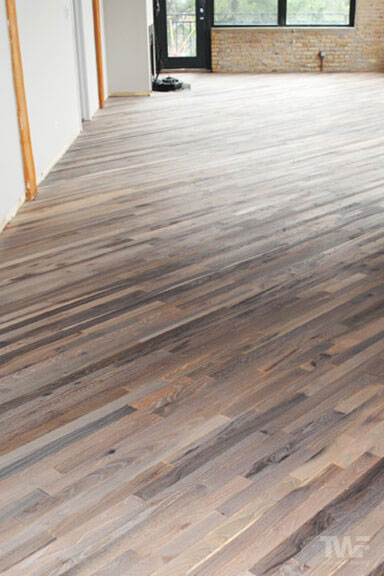 Red Oak flooring with Rubio monocoat Fumed and Silver Grey