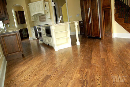 Spice Brown stained floor in kitchen Claredon Hills Illinois
