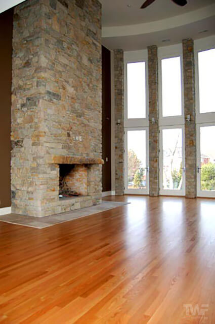 Living room in Orland Park, Il with hardwood flooring
