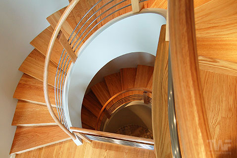 Red Oak Hardwood Floors and Staircase