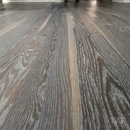 Grey colored stained floors in Hinsdale