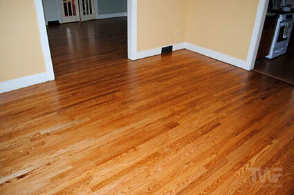 90+ year old red oak floor restored